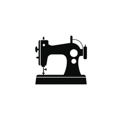 Classic sewing machine silhouette icon