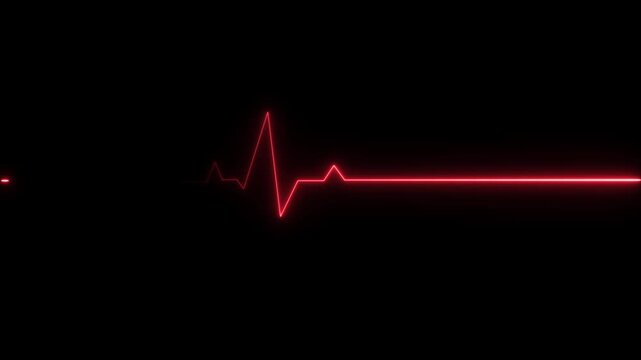 heartbeat monitor ECG gradient line neon background animation.