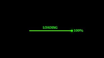 interacting with a futuristic loading progress bar interface, depicting data processing or software installation. Digital loading bar progress from 0 to 100 percent, information download, - Powered by Adobe