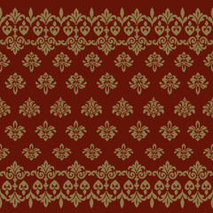 A classic Damask pattern featuring elegant floral and scroll motifs with symmetrical repetition. This timeless design blends tradition, ideal for home decor, textiles, wallpaper, and fashion.