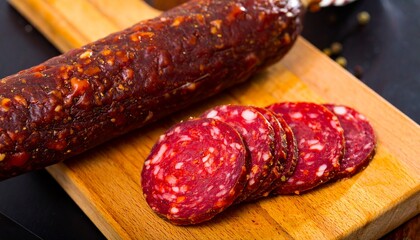 Mennonite Farmer Sausage (Canada)
A smooth, lightly smoked sausage with a pale brown casing. Sliced thick, showcasing its finely ground texture. 