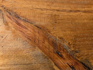 Texture of polished wood reveals intricate patterns and natural beauty in close-up detail