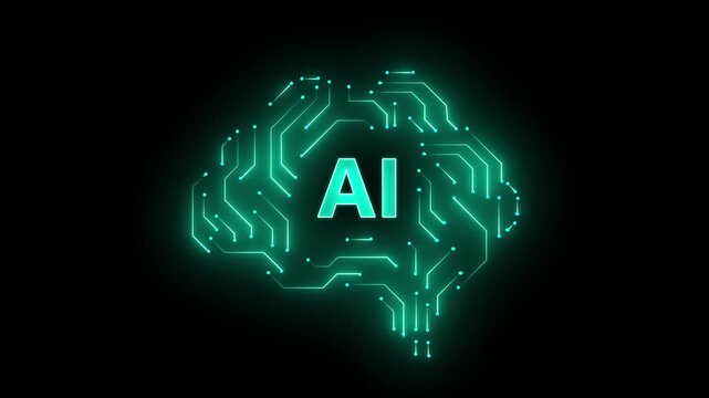 AI agent interface for smart automation and digital communication. Concept of artificial intelligence, chatbot, virtual assistant, and generative AI technology.
