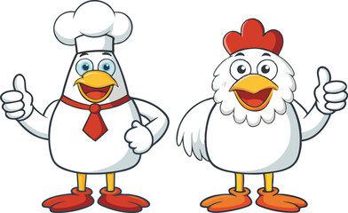 Chef Cock Illustration vector design, Cock logo and icon Design, Cock vector design