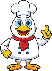 Chef Chicken vector design, Cock logo Design