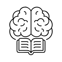 Brain power knowledge learning education studying intelligence book reading mind development concept