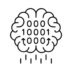 Cloud computing data analysis and binary code information technology illustration concept design