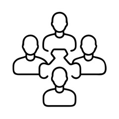 Fototapeta premium Teamwork collaboration people connection business strategy group partnership success concept icon vector