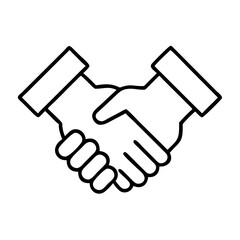 Handshake agreement icon vector illustration symbol of business partnership deal cooperation success concept