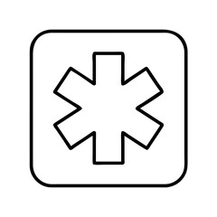 Obraz premium Star of life medical symbol vector graphic ems emergency care healthcare ambulance icon clip art design