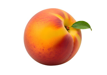 Close up of a single, ripe peach on a black background.
