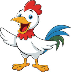 Chicken vector design, Cock logo and icon Design, Cock Illustration vector design