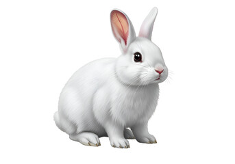Obraz premium Detailed illustration of a white rabbit.