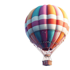Naklejka premium Colorful hot air balloon against black background (1)