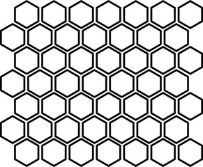 Geometric Honeycomb Hexagon Grid Vector Illustration