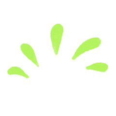 Radiating Lime Splash with Playful Handcrafted Style