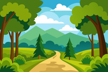 Obraz premium landscape with forest