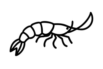 Obraz premium lobster vector illustration line art