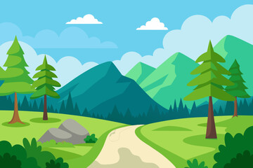 Obraz premium landscape with mountains