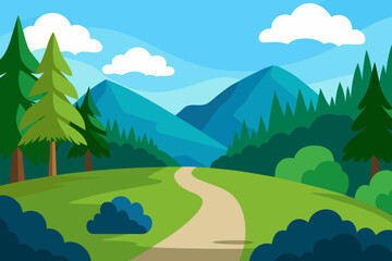 Obraz premium mountain landscape with forest