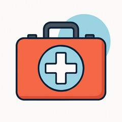 Fototapeta premium First aid kit box for medical emergencies