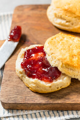 Buttery Buttermilk Biscuits and Strawberry Jam
