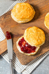 Buttery Buttermilk Biscuits and Strawberry Jam