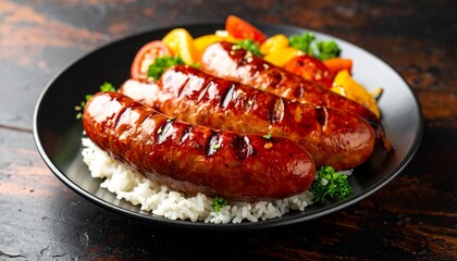 Arabiki Sausage (Japan)
Coarsely ground pork sausage, plump and juicy with grill marks.