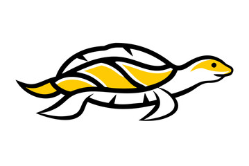A playful cartoon illustration of a turtle, a fun and unique vector design icon