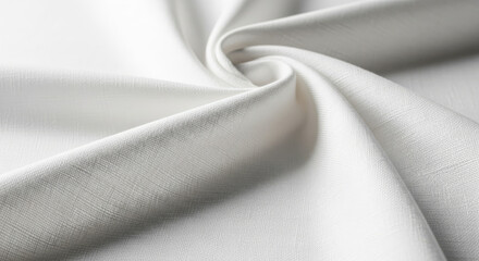 Closeup of a white fabric with a smooth and soft texture
