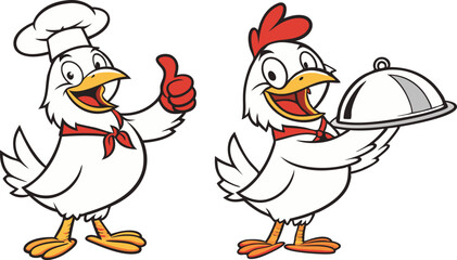 Cock vector design, Cock logo and icon Design, Chef Chicken Illustration vector design