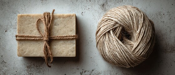 Handmade Soap and Natural Twine: A Rustic Still Life