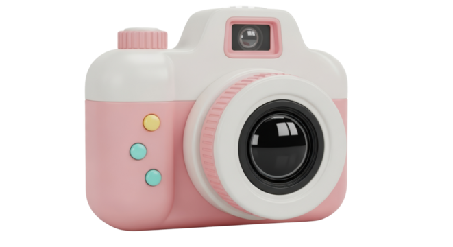 Cute Pink Toy Camera for Kids Photography