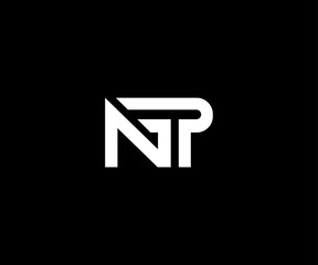 Obraz premium letter np ntp modern clean logo