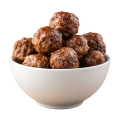 A bowl of browned meatball appetizers