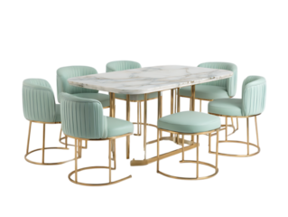  Aurora Mint Dining Set Soft Green Charm