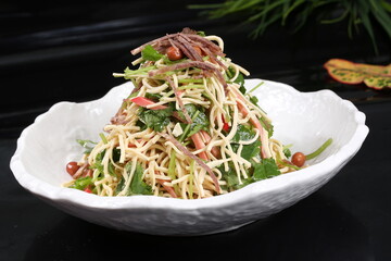 Chinese cuisine, Cantonese cuisine, cold cloud silk salad