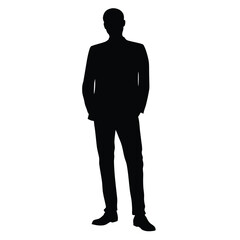 Fototapeta premium silhouette-of-a-man-in-a-blazer-and-trousers 2