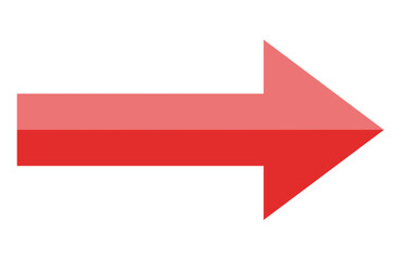 Red shiny 3d arrow transparent background