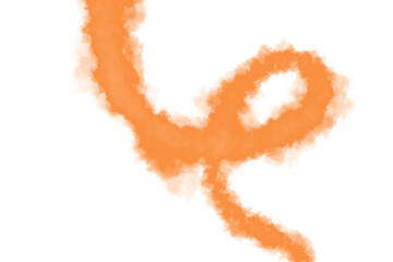 Abstract fiery orange swirl against a stark black background evoking a sense of dynamic energy and ethereal movement