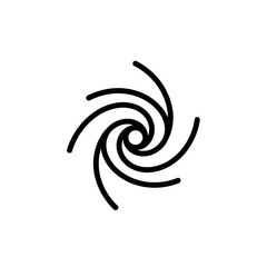 Naklejka premium Vector Icon of Spiral Design in Black for Space Exploration 