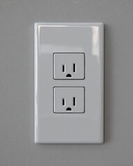 Interior wall double electrical outlet