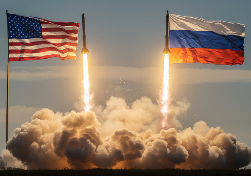 War conflict between two world powers