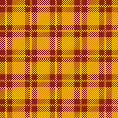 Seamless Plaid Pattern in Yellow and Burgundy