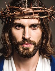 Man wearing a crown of thorns
