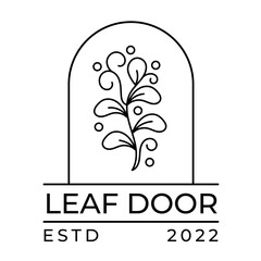 Botanical logo, Leaf door logo