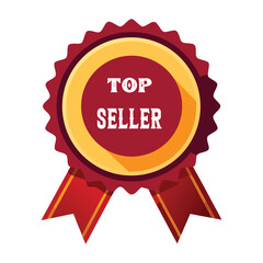 Top Seller Award Ribbon Badge Design
