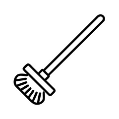 Outline cleaning brush tool for scrubbing and sanitation, household cleaning equipment and supplies