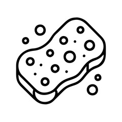 Cleaning sponge vector icon illustration for dishwashing and household chores design needs