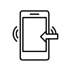 Mobile phone notification arrow icon design for ui ux design and app development vector illustration